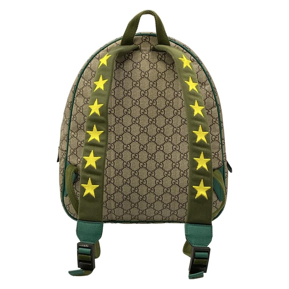 Gucci Childrens/GG Supreme Backpack 433578 Beige Green Multi - Picture 3 of 15